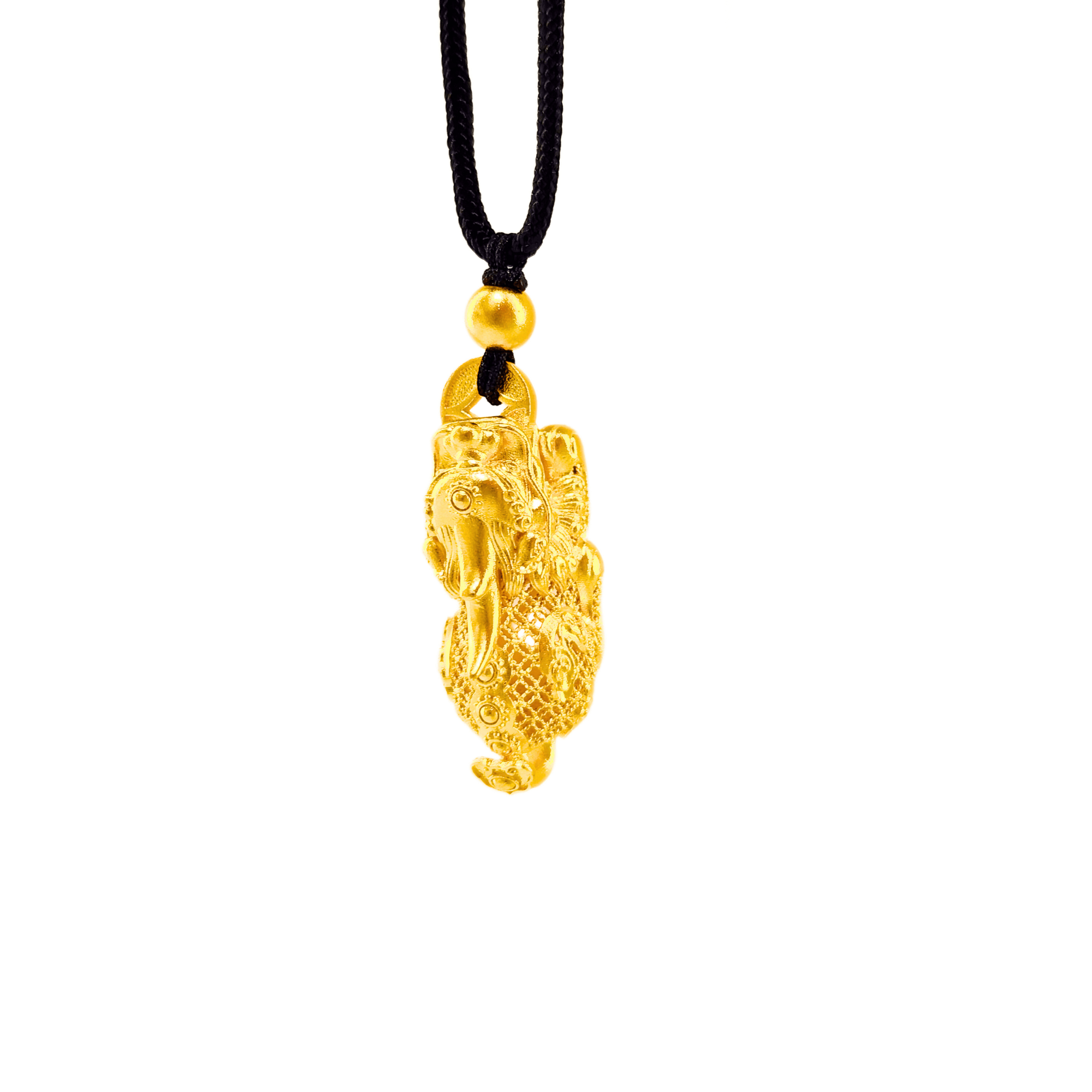 24K Gold Ancient Design Pixiu Necklace