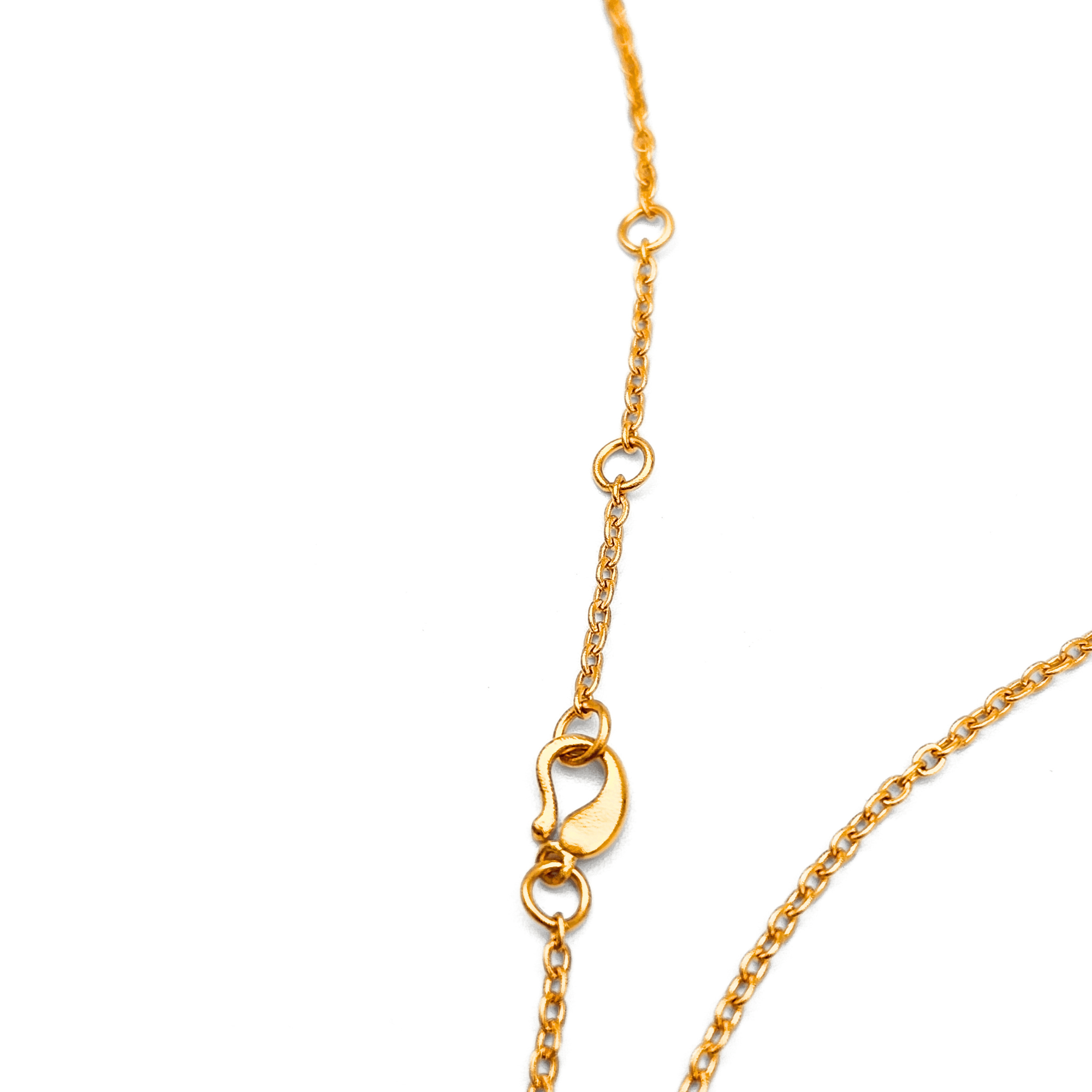 24K Gold Enamel Design Butterfly Necklace