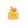 24K Gold Birthday Cake Ornament