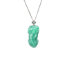 18K White Gold Jadeite Pixiu Pendant