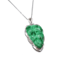 18K White Gold Jadeite Pendant