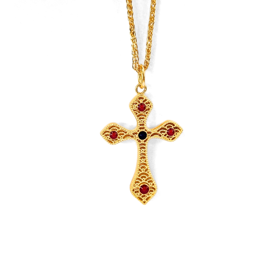 24K Gold Cross Boutique Necklace