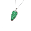 18K White Gold Jadeite Pendant