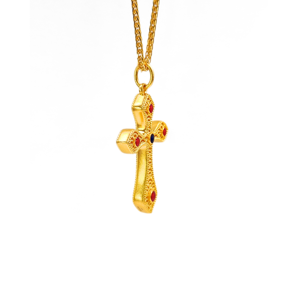 24K Gold Cross Boutique Necklace