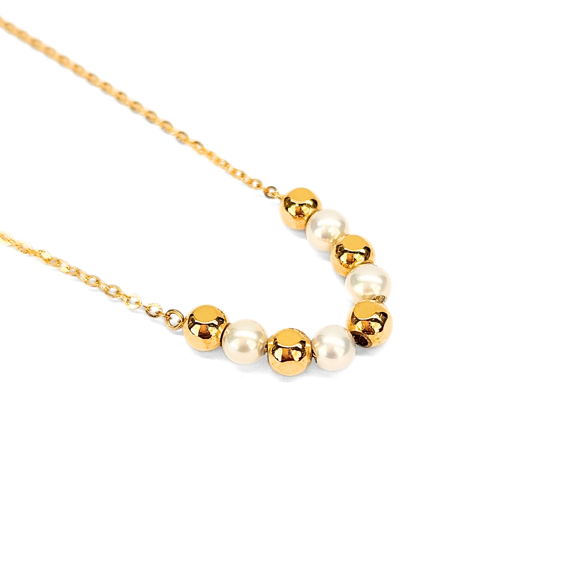 24K Gold & Pearl Necklace