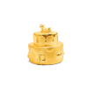 24K Gold Birthday Cake Ornament