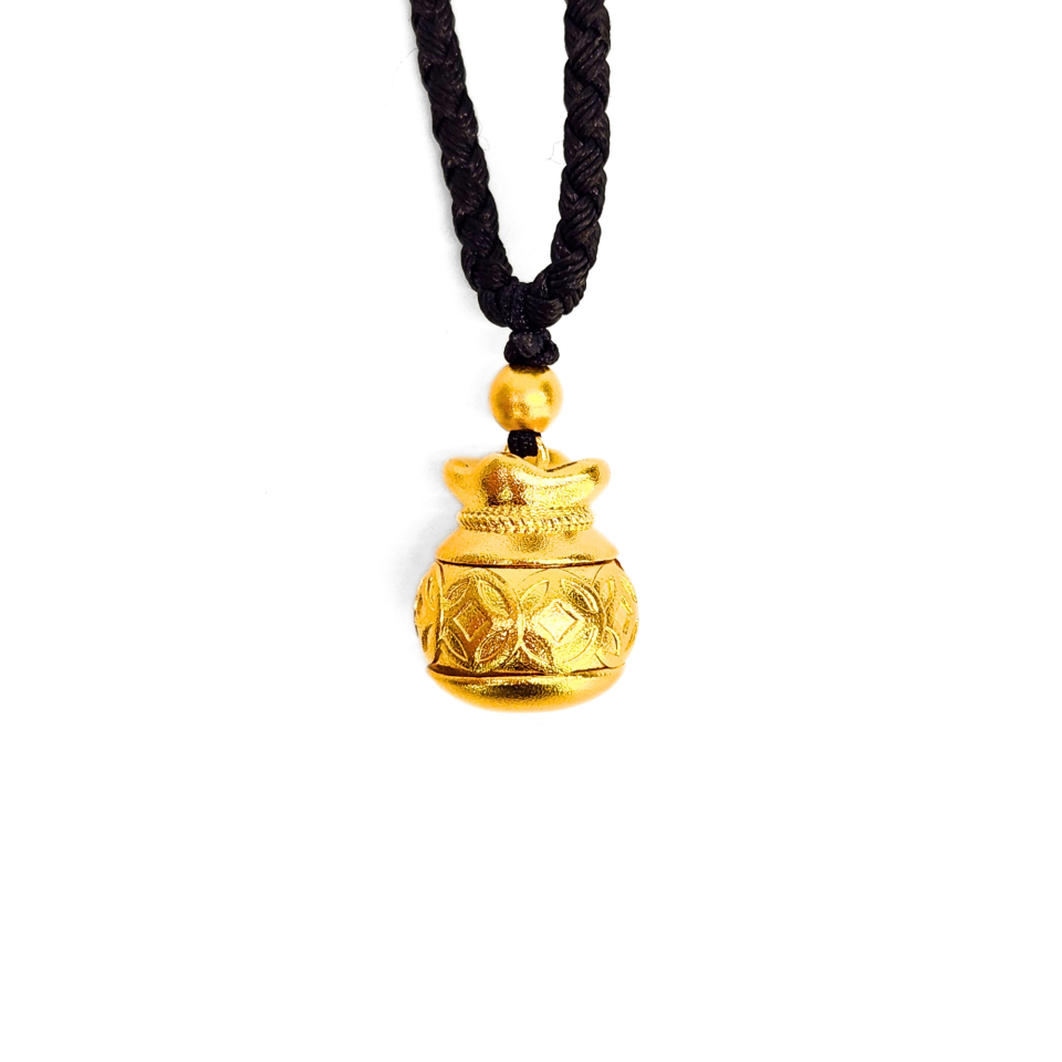 24K Gold Lucky Bag Necklace