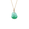 18K Gold Jadeite Gourd Pendant
