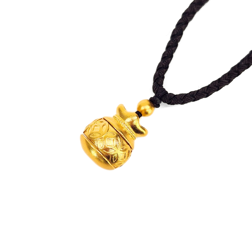 24K Gold Lucky Bag Necklace