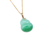 18K Gold Jadeite Gourd Pendant