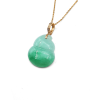 18K Gold Jadeite Gourd Pendant