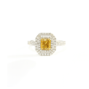18K White Gold Yellow Diamond Ring