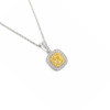18K White Gold Yellow Diamond Pendant