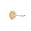 18K White Gold Yellow Diamond Ring
