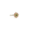 18K White Gold Green Diamond Ring
