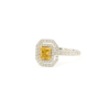 18K White Gold Yellow Diamond Ring