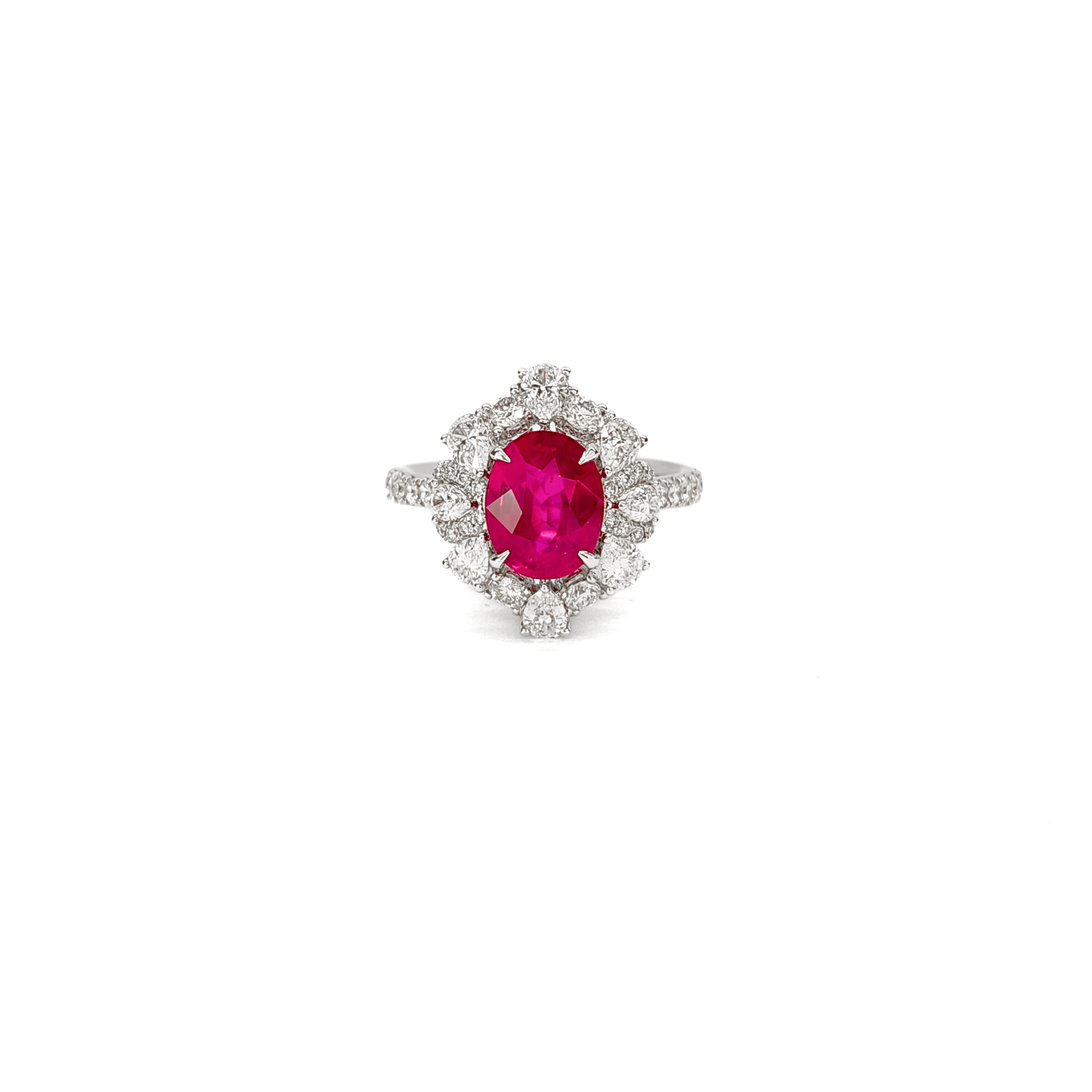 18K White Gold Ruby Ring