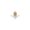 18K White Gold Green Diamond Ring