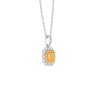 18K White Gold Yellow Diamond Pendant