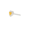 18K White Gold Heart-Shaped Yellow Diamond Ring