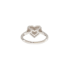 18K White Gold Heart-Shaped Yellow Diamond Ring
