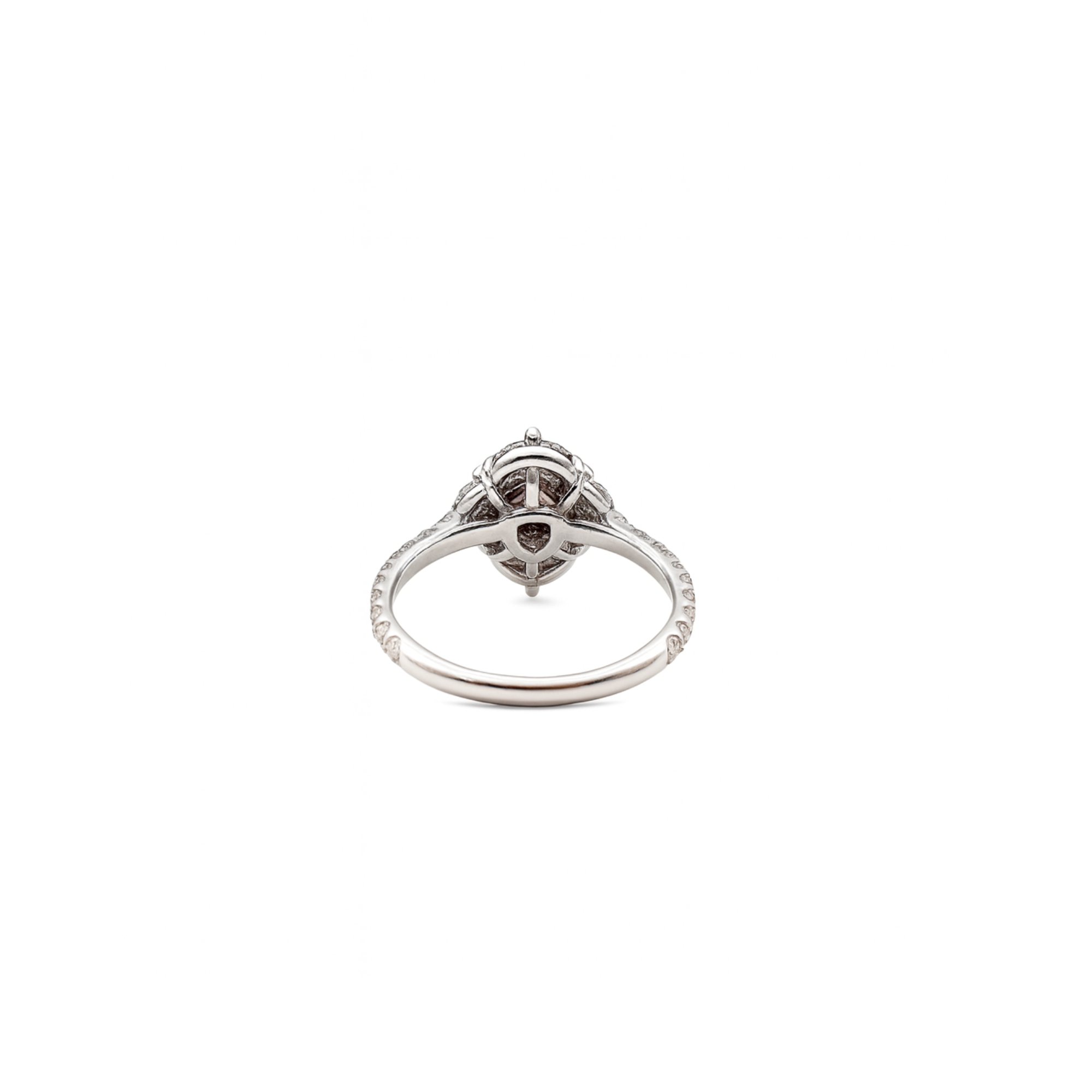 18K White Gold Pink Diamond Ring
