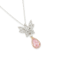 18K White Gold Pink Diamond Pendant