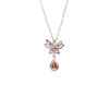 18K White Gold Pink Diamond Pendant