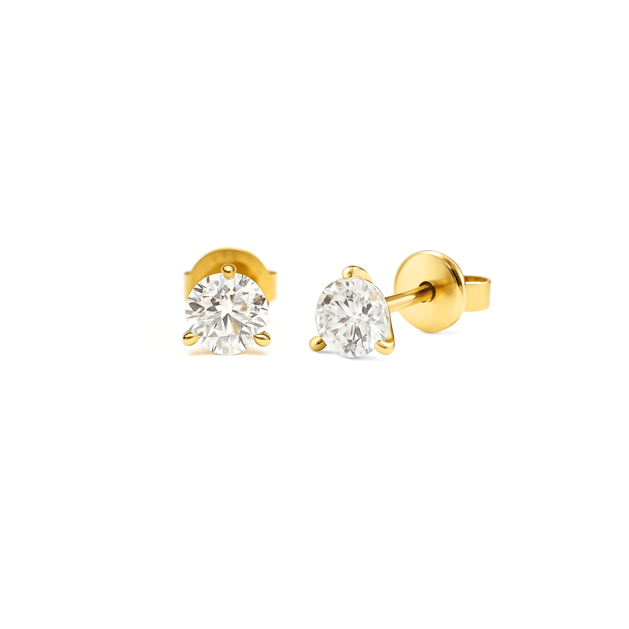18K Gold Diamond Earrings