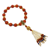 24K Gold Multi-Gem Tassel Bracelet