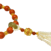 24K Gold Multi-Gem Tassel Bracelet