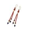 24K Gold Multi-Gem Tassel Earrings
