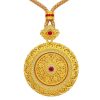 24K Gold Lab-Grown Diamond Spinning Eight Auspicious Symbols Compass