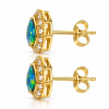 Black Opal Diamond Stud Earrings